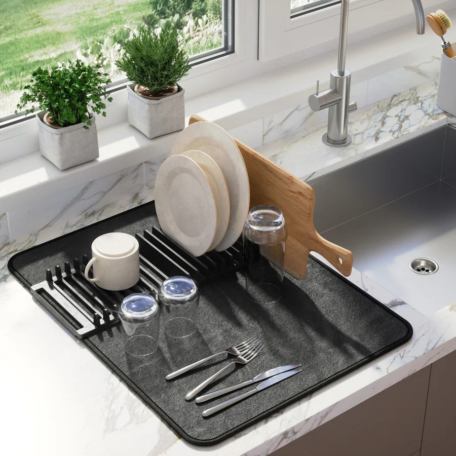 UDry Dish Drying Rack with Pad