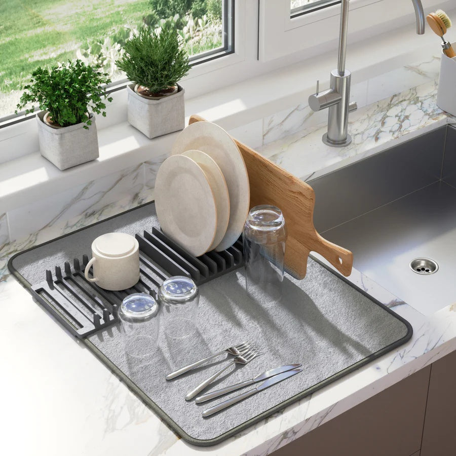 UDry Dish Drying Rack with Pad