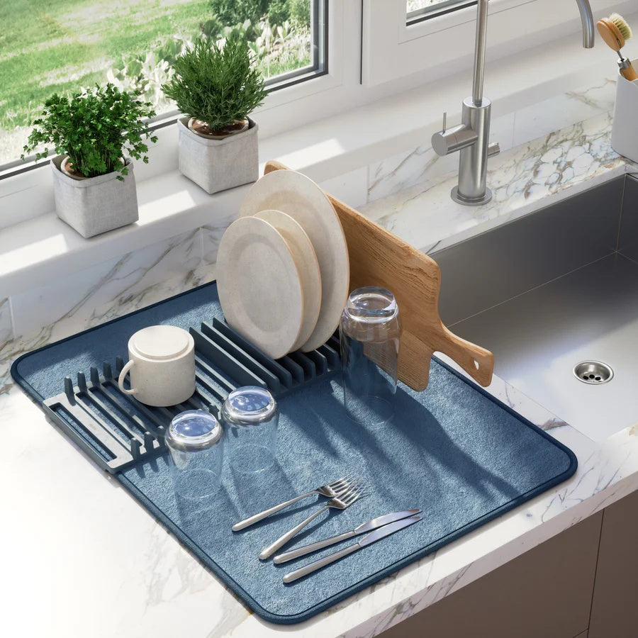UDry Dish Drying Rack with Pad